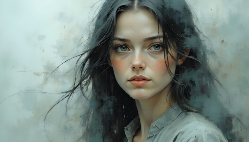 Where the Tide Forgets Your Name close portrait woman soft expression calm atmosphere